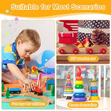 36 Pack Wooden Wheels Toys Wooden Wheels for Crafts Toys Wooden Craft Wheels Wooden Mini Wheels with Axle Pegs for Crafts DIY Toy Cars Painting Civaner