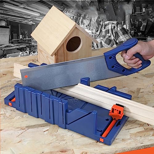 Hand Mitre Saws, Saw Angle Cutting Box Sawing Guide Tool Hand Miter Saw Cabinet Set with Multi Angle High Efficiency for Cutting Wood Yosoo Health Gear
