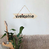 JANOU 3pcs Unfinished Wood Sign Blank Arrow Shape Hanging Wooden Plaque DIY Craft Project Wood Sign with Rope Door Wall Art Decorative, 3x11 Inch JANOU