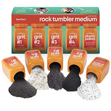 Dan&Darci Rock Tumbler Grit Refill Kit - 3.5 Pounds Grits Media + Poly Plastic Pellets - Rocks Polishing Refills for Any Brand Rock Tumblers - Rock Dan&Darci