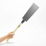 KAKURI Large Japanese Pull Saw Long for Woodworking 10-1/2 inch, Made in JAPAN, Ryoba Double Edge Hand Saw with Blade Cover Case for Rip & Crosscut KAKURI