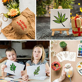 Leaf Stencils for Crafts Small Leaves and and Branches Paint Plant Stencil for Painting On Wood Wall Card Making, Tiny Nature Vine Herb Essential Art yhslmh