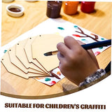 Anneome 45pcs Farm Animal Wood Piece Animal Wood Cutouts Wood Flowers Farm Animals Wooden Cutouts Craft Wood Rustic Wedding Decor Wood Toy Unfinished Anneome