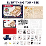ROKR Miniature Pinball Machine-3D Wooden Puzzles for Adults-DIY Wood Model Kits for Adults-Toy Gifts for Ages 14 and Up ROKR