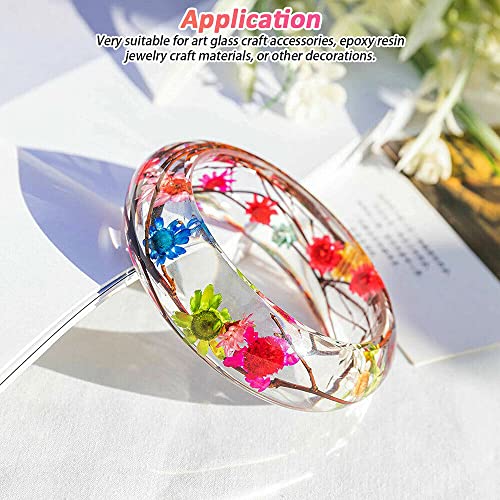 710pcs DIY Dried Flowers Scattered Aromatherapy Candle Epoxy Resin Pendant TEAMWILL