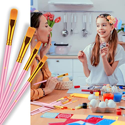 Paint Brushes Set, 60 Pcs Paint Brushes for Acrylic Painting, Oil Watercolor Acrylic Paint Brush, Artist Paintbrushes for Body Face Rock Canvas, Kids - WoodArtSupply