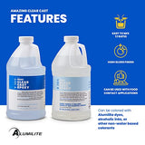 Alumilite Amazing Clear Cast [0.5 gal A + 0.5 gal B(1 Gallon) 2 Part Liquid Kit] High-Gloss Plastic Finish | Multi-Purpose Epoxy Resin for Casting & Alumilite