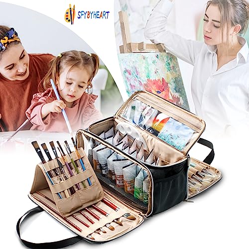 Acrylic Paint Storage, Paint Organizer and Storage, Art Supply Organizer, Art Bags, Craft Paint Storage, Paint Brush Case Holder, Paint Tube Storage - WoodArtSupply