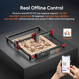 AlgoLaser DIY KIT 5W Laser Engraver, Support WIFI and Emergency Stop, 12000mm/min Speed Laser Engraving Machine, 0.04x0.09mm Laser Spot Laser AlgoLaser