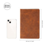PYD Life 6 Pack Leather Notebooks A5 Journal Lined Blanks 5.8" x 8.3" Yellow Brown for Xtool Laser Engraving DIY Crafting,Notebooks for Work School PYD Life