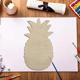 JANOU 3pcs Pineapple Shaped Unfinished Wood Sign Blank Pineapple Hanging Wooden Plaque DIY Craft Project Wood Sign with Rope Door Wall Art JANOU
