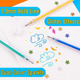 Dyvicl Dual Metallic Gel Pen, Liquid Glitter Iridescent Gel Pen for Adult Coloring, Doodling, Drawing, Scrapbooking, Card Making, Illustrations, Dyvicl