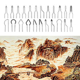 SAVITA 23pcs Wood Burning Nibs, Pyrography Wire Tips Replacement for Pyrography Machine Wood Burning Pen Tips for Pyrography on Gourds Wood Paper SAVITA