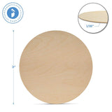 Wood Discs for Crafts, Blank Tokens, or Wooden Coins, 3 x 1/16 inch, Pack of 25 Unfinished Wood Circles, by Woodpeckers Woodpeckers