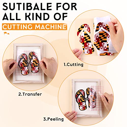 Tintnut Maryland Flag Permanent Vinyl Roll - 12 inch x 5ft, Pattern Adhesive Vinyl Compatible with Cricut Machine, Self Sticker Waterproof Vinyl Tintnut