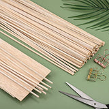 150 Pieces Balsa Wood Sticks Hardwood Square Wooden Craft Dowel Rods Unfinished Balsa Wood Sheets 12 Inch Thin Wood Strips 1/4 Inch 1/8 Inch for peony man