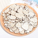 Wooden Craft Shapes 100pcs Wooden Animal Cutouts Unfinished Animal Pieces Mini Wood Animal Embellishments DIY Craft Wild Forest Animal Slices Wood ABOOFAN