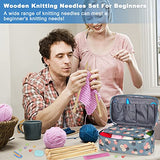 Coopay Knitting Kit 71 PCS Knitting Needles Set, Knitting Kit for Beginners Adults 2mm-10mm Straight Single Pointed Bamboo Knitting Needles with Coopay