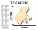 Unfinished Wood Koala Bear Shape - Animal - Craft - up to 24" DIY 5" / 1/4" 24 Hour Crafts