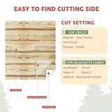 Tintnut Wood Pattern HTV Vinyl - 10 Sheets 12 X 10 Inches Brown Wood Heat Transfer Vinyl White Wooden Planks Iron on Vinyl Vintage HTV for t-Shirts Tintnut