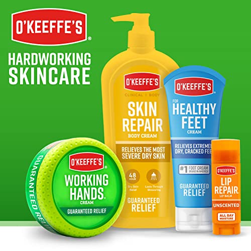 O'Keeffe's Giftbox Including Lip Repair with Cherry and Vitamin E Oil Stick, Working Hands Jar and Healthy Feet Jar