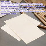 KOHAND 100 PCS 6 x 4 Inch Wooden Sheets, Unfinished Rectangle Wood Pieces, Blank Wooden Cutouts for Crafts DIY Arts KOHAND