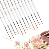 cobee 12Pcs Fine Paint Brushes, Detail Paint Brushes Micro Artist Paintbrush Set Acrylic Paint Brushes for Kids Students Artists Detail Painting Oil cobee