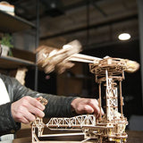 UGEARS 3D Puzzles for Adults Aviator Mechanical Models Wooden Puzzle Brain Teaser Idea DIY Puzzle Learning Toys for Kids Eco Friendly Woodcraft UGEARS