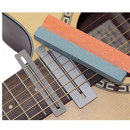 TIMESETL 6 Pack Guitar Luthier Tool Kit Include Guitar Fret Crowning File, Double Headed Guitar Bass Fret Wire Rubber Hammer, Stainless Steel Fret