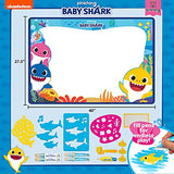 Horizon Group USA Baby Shark Water Drawing Mat, Includes Reusable 40-Inch Water Drawing Mat, Refillable Water Brush & Pens, Stencils, Mess-Free Water Horizon Group USA