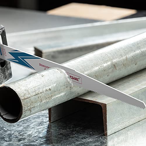 EZARC Reciprocating Saw Blade Bi-Metal Cobalt Sabre Saw Blades for Multi-Purpose 9-Inch 10/14TPI R925DG (5-Pack) EZARC