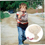 Toyvian 4pcs Graffiti Blank Racket Wooden Paddle Ball Toy Paddle Paint Toy Paddle Draw Toy Unfinished Wood Racket Classic Paddleball Wooden Catch Toyvian