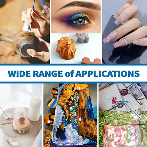 Renfio 100g Mica Powder Pigment Natural Fine Powdered Pigments Pearl Shimmer Epoxy Resin Dye for Painting Soap Making Slime Bath Bombs - Diamond Renfio