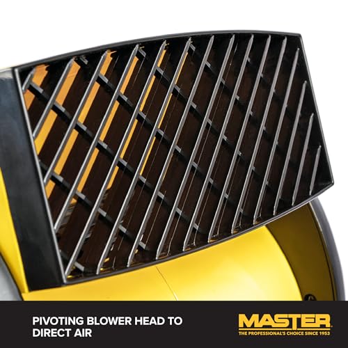 Master High Velocity Pivoting Head Blower Fan – Utility Air Mover for Drying or Ventilating Home or Construction Site. Daisy Chain Compatible Master