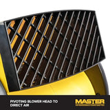 Master High Velocity Pivoting Head Blower Fan – Utility Air Mover for Drying or Ventilating Home or Construction Site. Daisy Chain Compatible Master