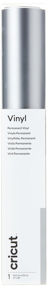 Cricut Permanent Vinyl | Silver | 1.2 m (4 ft) | Self Adhesive Vinyl Roll | for use with All Cricut Cutting Machines Cricut