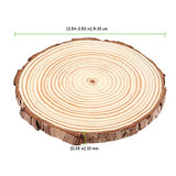 TAICHEUT 100PCS 3.5-4 Inch Natural Wood Slices, Unfinished Wood Slices Wooden Bark Slices Log Circles for Painting, Coasters, Ornaments and Craft TAICHEUT