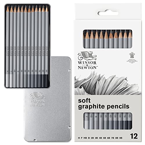 Winsor & Newton Studio Collection Artist Pencils, Graphite Pencils, Set of 12 - WoodArtSupply