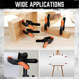 HORUSDY 4-Pack Spring Clamps Heavy Duty, 7-inch Large Plastic Clamps for Crafts with 3.7 Inch Jaw Opening for DIY, Gluing, Clamping and Securing HORUSDY