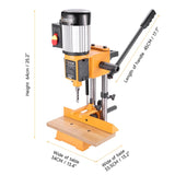 Hoteche Benchtop Wood Mortiser - 1/2HP Woodworking Mortising Machine with 3/8-Inch Chisel Hoteche