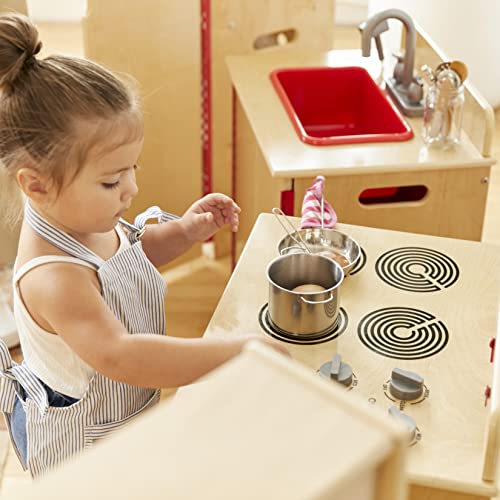 ECR4Kids Play Kitchen Stove, Wooden Playset, Natural ECR4Kids