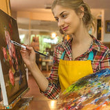 Angular Paint Brushes Set, 6 Pcs Angled Paintbrushes for Acrylic Oil Watercolor Gouache Painting, Premium Nylon Hair Angle Shader Brush for Art Genixart