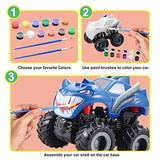 JOYIN Kids Craft Kit Build & Paint Your Own Monster Car Art & Craft Kit DIY Toy Set Make Your Own Monster Friction Powered Truck, for Kids JOYIN