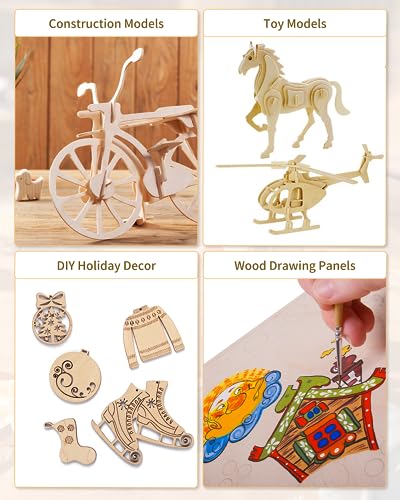 12 Pack Basswood Sheets for Crafts-12 x 12 x 1/8 Inch- 3mm Thick Plywood Sheets with Smooth Surface-Unfinished Craft Wood Boards for Laser Engraving XNEONLab