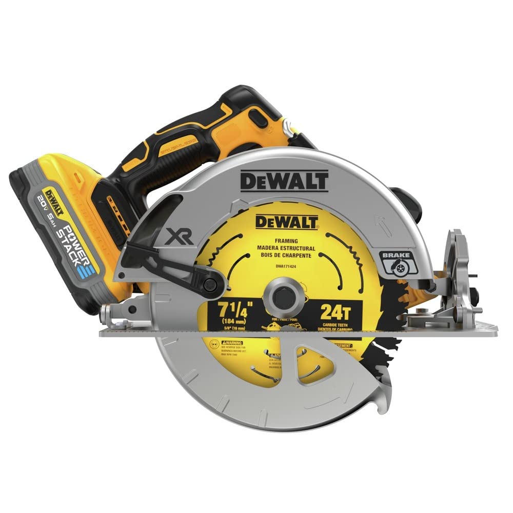 DEWALT 20V MAX Circular Saw, Cordless, 7-1/4 inch, Battery and Charger Included (DCS570H1) DEWALT