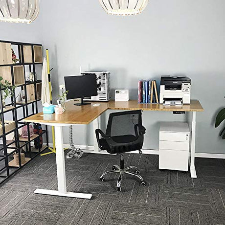 VWINDESK 72 x 30 x 1 Inch 100% Solid Bamboo Desk Table Top Only,for Standing Desk Home Office Desk with 60mm Grommets(Right Angle) VWINDESK
