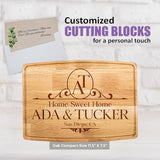 Tayfus Personalized & Monogrammed Cutting Boards - Customized Gifts for Christmas, Wedding, Anniversary, Realtor Closing - Handmade Custom Wooden Tayfus