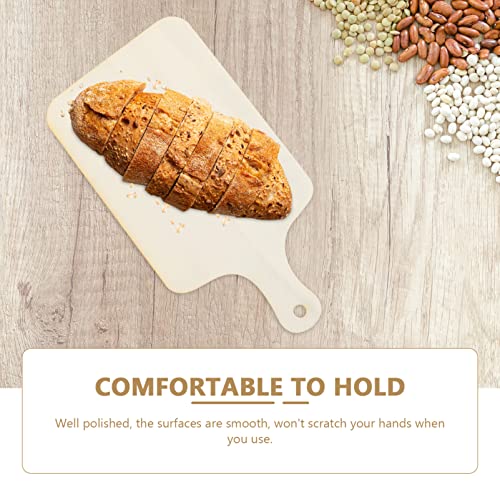 EXCEART Kitchen Cutting Board Unfinished Wood: 2pcs Chopping Board with Handle Cheese Fruit Pizza Serving Tray Board for Vegetables Cake Dessert EXCEART