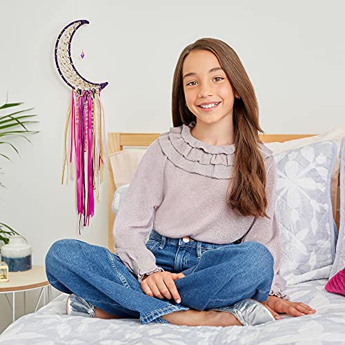 Make It Real - Lunar Dream Catcher with Lights - DIY Dream Catcher Kit for Kids - Teen Room Wall Decor Dream Catcher with Fairy Lights - Ages 8+ Make It Real