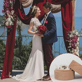 ASUNFO 3 Pcs Mini Round Wooden Ring Jewelry Box Holder Small Trinket Wooden Box with Lid DIY Storage Trinket Bearer Container Case Wood Ring Box ASUNFO